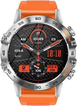 Falcon Smartwatch Bluetooth Call Rugged Sports Smartwatch for Men with Fitness Tracking, 24H Heart Rate Monitoring SPO2