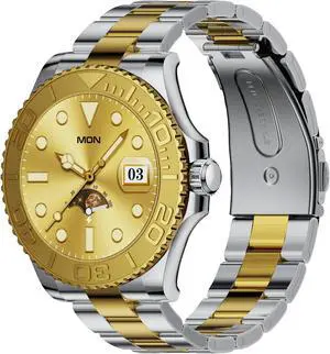 Men Smart Watch Stainless Steel AMOLED Bluetooth Call Heart Rate SpO2 Business Smartwatch