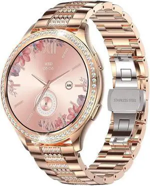 Women Bluetooth Call Smart Watch Heart Rate Blood Pressure HD Screen Sports Fitness Ladies Smartwatch Diamond Band