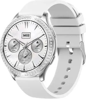 Women Bluetooth Call Smart Watch Heart Rate Blood Pressure HD Screen Sports Fitness Ladies Smartwatch Diamond Band