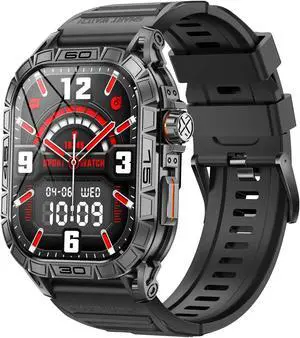 2024 Smart Watch AMOLED Display 100+ Sport Mode With Compass IP68 Waterproof Bluetooth Call Heart Rate Blood Pressure Men K63