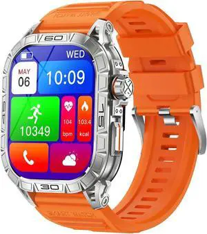 2024 Smart Watch AMOLED Display 100+ Sport Mode With Compass IP68 Waterproof Bluetooth Call Heart Rate Blood Pressure Men K63