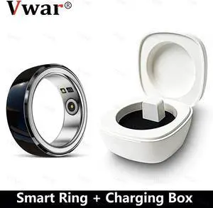 Smart Ring Activity Tracker with Heart Rate Sleep Monitor Blood Oxygen with Charging  APP Compatible with Android/iOS