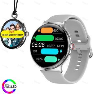 AMOLED Smart Watch 2024 Men Bluetooth Call Always-on Screen Heart Rate Monitor Sports Smartwatch Women VS Google Pixel 2 Watch