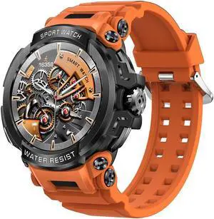 For Android IOS  Durable Military Smartwatch Heart Rate Monitor 600mAh Battery Bluetooth Call Men's Outdoor Smartwatch