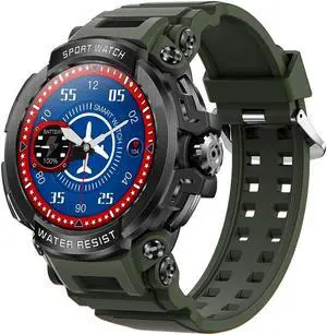For Android IOS  Durable Military Smartwatch Heart Rate Monitor 600mAh Battery Bluetooth Call Men's Outdoor Smartwatch
