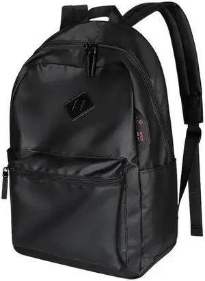 SJ03 13-15.6 inch Universal Large-capacity Laptop Backpack with USB Charging Port & Headphone Port (Black)