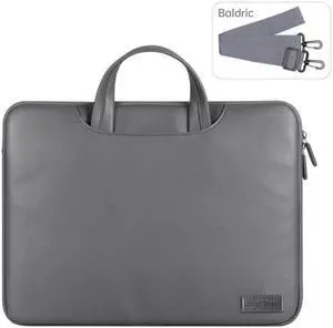 Waterproof PU Laptop Bag Inner Bag, Size:13 / 14 inch (Grey)