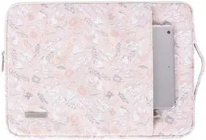 G4-89  PU Laptop Case Tablet Sleeve Bag with Telescoping Handle, Size: 12 Inch 12 Inch (Light Pink)