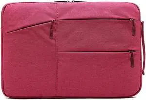 Zipper Type Polyester Business Laptop Liner Bag, Size: 13.3 Inch (Rose Red)