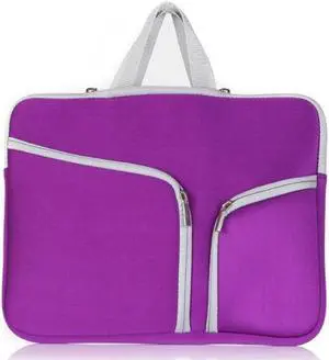 T228 Diving Material Computer Bag Multi-pocket Laptop Liner Bag, Size: 17 Inch (Purple)