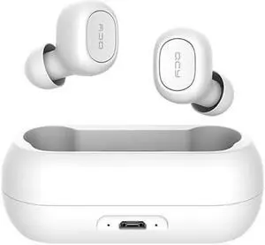 Original Xiaomi Youpin QCY-T1C TWS Bluetooth V5.0 Wireless In-Ear Earphones with Charging Box (White)