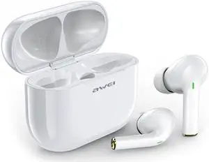 awei T29 Bluetooth V5.0 TWS True Wireless Sports Headset with Charging Case (White)