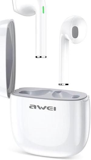 awei T28 Bluetooth V5.0 Ture Wireless Sports TWS Headset with Charging Case(White)