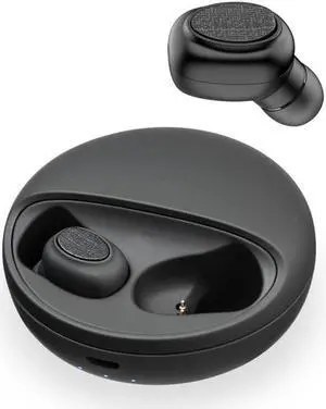 YH-03 TWS V5.0 Wireless Stereo Bluetooth Headset with Charging Case, Support Voice Assistant (Black)