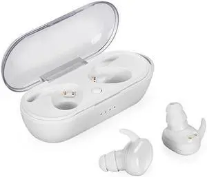 TWS-4 IPX5 Waterproof Bluetooth 5.0 Touch Wireless Bluetooth Earphone with Charging Box, Support HD Call & Voice Prompts (White)