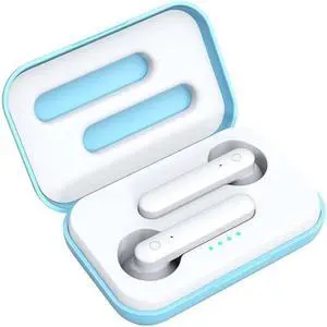 X26 TWS  Bluetooth 5.0 Wireless Touch Bluetooth Earphone with Magnetic Attraction Charging Box, Support Voice Assistant & Call (Blue) Black