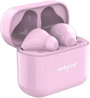 ZEALOT T3 Bluetooth 5.0 TWS Wireless Bluetooth Earphone with Charging Box, Support Touch & Call & Power Display (Pink)