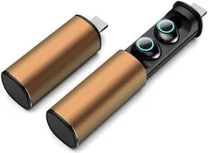S5 Twins Sports Magnetic Ear-in TWS Bluetooth V5.0 Wireless Earphones (Gold)