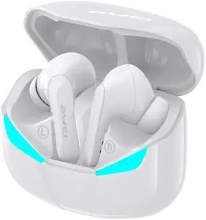 awei T35 Bluetooth V5.0 Ture Wireless Sports Game Dual Mode IPX5 Waterproof TWS Headset with Charging Case (White)