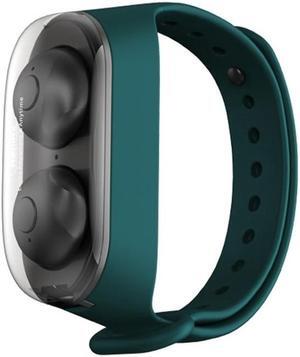 Remax TWS-15 Bluetooth 5.0 Portable Wristband Style True Wireless Stereo Earphone(Black) (Green)