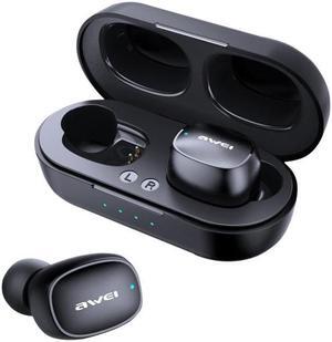 awei T13 TWS Bluetooth V5.0 Ture Wireless Sports Headset with Charging Case(Black)