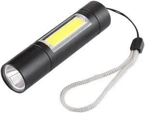 A1 USB Charging Waterproof Fixed Focus XPE + COB Flashlight with 3-Modes & Storage Box