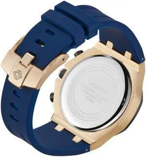 CAGARNY 6867 Six-Needle Multifunctional Quartz Sports Watch for Men (Rose Gold + White)