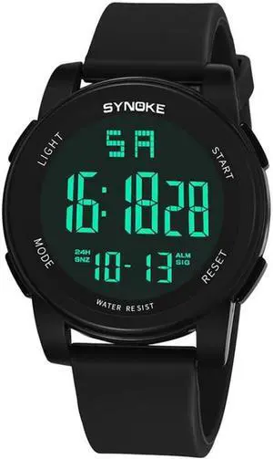 SYNOKE 9002 Men Outdoor Waterproof Sports Watch Multifunctional Luminous Digital Watch (Black)