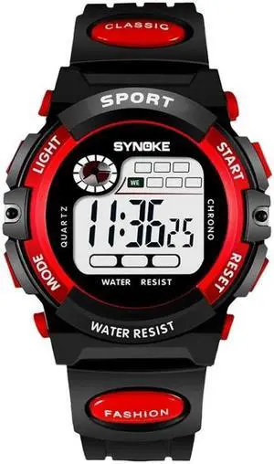 SYNOKE 99269 Children Sports Waterproof Digital Watch, Colour: Large (Red) Large (Red)