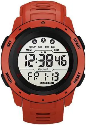 SYNOKE 9811 Luminous Large Screen Outdoor Running Student Watch (Red)