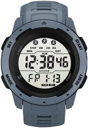 SYNOKE 9811 Luminous Large Screen Outdoor Running Student Watch (Grey)