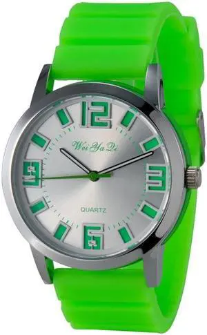 WeiYaQi 891 Fashion Wrist Watch with Silicagel Watch Band (Green)