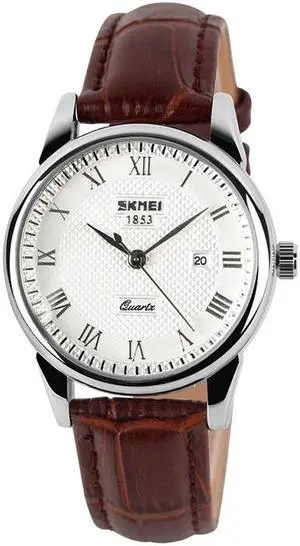 SKMEI 9058 Multifunctional Outdoor Fashion Waterproof Silver Shell Quartz Wrist Watch (Women Style Black Face Black Strap)