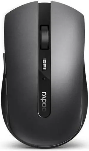 Rapoo 7200M 1600 DPI 6 Buttons 2.4GHz Wireless Bluetooth 4.0 Multi-modes Mouse Notebook Office Mute Mouse (Dark Gray)