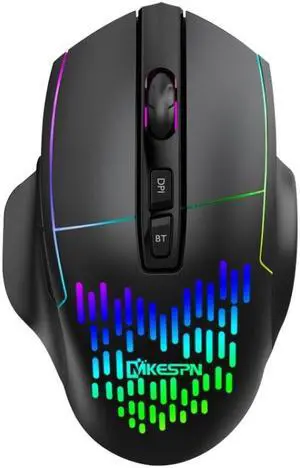 MKESPN X11 Bluetooth Three-modes Charging Wireless RGB Gaming Mouse