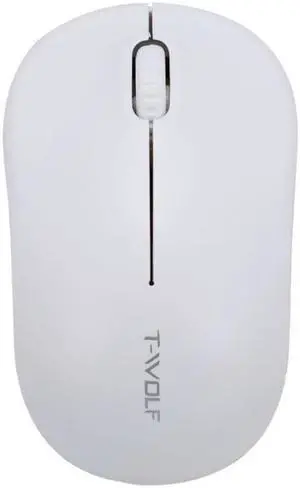 T-WOLF Q4 3 Keys 2.4GHz Wireless Mouse Desktop Computer Notebook Game Mouse (White)