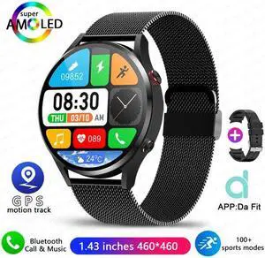 1.43 AMOLED Answer Make Call Watch Always On Display GPS Smart Watch 4 Pro IP68 Waterproof Sport Smartwatch Women Men 2024