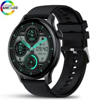 Ladies Smartwatch 466*466 AMOLED Screen Moment Display Time Bluetooth Call Watches NFC Men IP68 Heart Rate Smart Watch sport