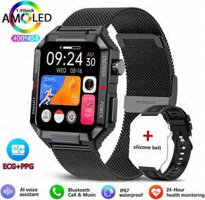 123 Outdoor Sports Mode Bluetooth Call Smart Watch 1.99"450*454 HD Screen Watch Voice Assistant Waterproof Men's Smartwatch