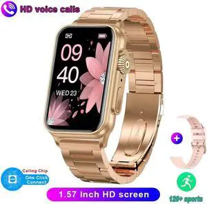 Smartwatch Men Women 1.57Inch HD Screen Health Monitoring Fitness Tracker Voice Assistant Bluetooth Call Sports Smart Watch