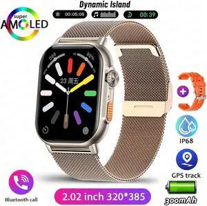 NFC Bluetooth Call Smart Watch Men 320*385 HD Screen Fitness Tracker IP68Waterproof Fashion Women SmartWatch For Android IOS