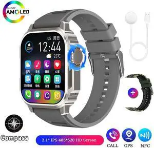 Military Outdoor Smart Watch Men Women AMOLED Screen Compass Siri Voice NFC GPS Sports Track Bluetooth Call Smartwatch Military Outdoor Smart Watch Men Women AMOLED Screen Compass Siri Voice NFC GPS Sports Track Bluetooth Call Smartwatch
