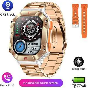 GPS Military Outdoor Smart Watch 2.0 inch 650 mAh Large Battery Watch GPS Motion Track Compass Bluetooth Call Smartwatch Men