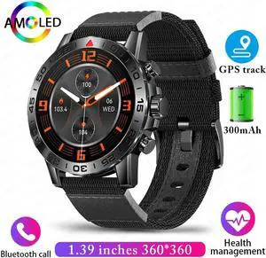 Men's Outdoor Military Sports Fitness Bluetooth Call Smartwatch IP67 Waterproof Voice Assistant Health Monitoring Smart Watch