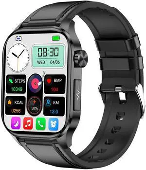 Et580 Bluetooth Call Ecg Smart Watch Blood Glucose Heart Rate Body Temperature Monitoring Multi-Sport Mode Watch