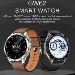 Gw62plus Smart Watch Bluetooth Call 1.43 Inch Voice Assistant Nfc Access Control Offline Payment