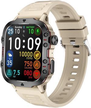 Watch 1.96 Inch Bluetooth Voice Assistant Outdoor Three-Proof Female Health Sports Qx11