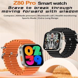 Z80 Pro Smart Watch Bluetooth Calling Hd Amoled Screen S9 Dual Strap