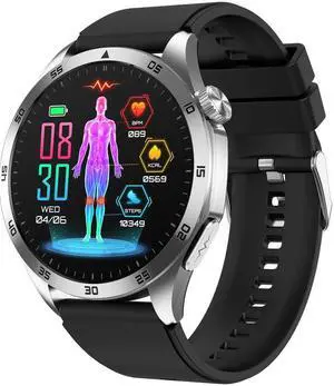 Et482 Hd Bluetooth Non-Invasive Blood Glucose Heart Rate Blood Pressure Ecg Health Smart Watch